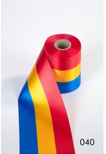 Nationaal vlag Lint Blauw Geel Rood bv Roemenie Moldavie 100 MM breed, per 1 meter LINT VLAG  Zijde Superkwaliteit!