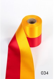 Nationaal vlag Lint Geel/Rood bv Spanje 100 MM breed, per 1 meter LINT VLAG  Zijde Superkwaliteit!