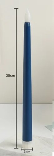 LEDkaars Blauw Warmwit / stuk realitische fonkelende vlam voor bloemschikken en decoratie