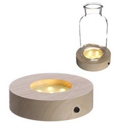 Actie LedBODEM hout voor onder een vaas 14 cm excl decoraties