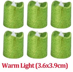 Actie Led Minikaarsje GROEN GLITTER         PER STUK! mooi klein kaarsje, kunnen in waxinehouder