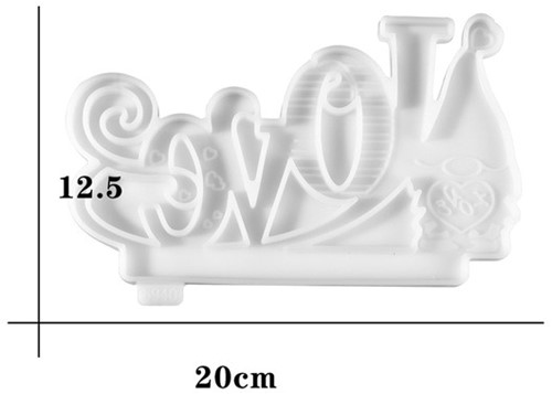Siliconenmal Bordje Love voor Epoxy Resin 