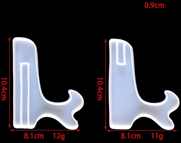 circulatie contact Dij Siliconenmal Standaard [ haakjes] voor bordjes of fotolijstjes set van 2  voor Epoxy Resin Decoflorall B2B