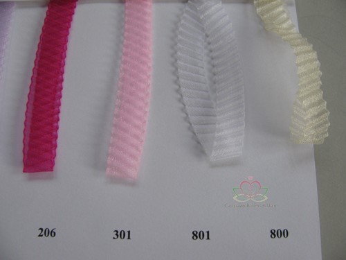 Lint Pleated Geplooid Organza 10 mm rol 15 meter 