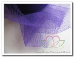 Lint Tule 8 cm. Paars-Violet / meter Lint Tule 8 cm.