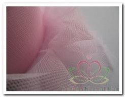 Lint Tule 8 cm. Rose / meter Lint Tule 8 cm.