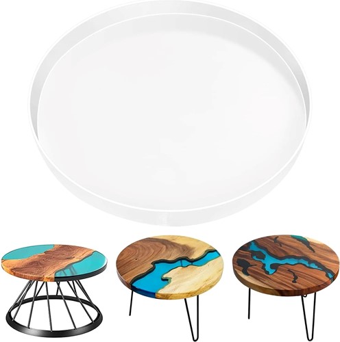 Grote Siliconenmal voor bv salontafel epoxy 60 cm diameter en 6 cm diep Origineel om eens zelf te doen of niet ? Herbruikbaar. Voor Epoxy Resin enz
