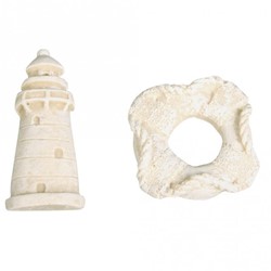 Maritiem Polyresin vuurtoren en reddingsboei vuurtoren reddingsboei