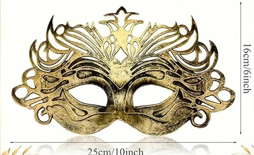 Venetiaans Masker Goud - Vleugelmotief Voor Carnaval, Feest en Decoratie Perfect voor carnaval en carnavalsdecoraties