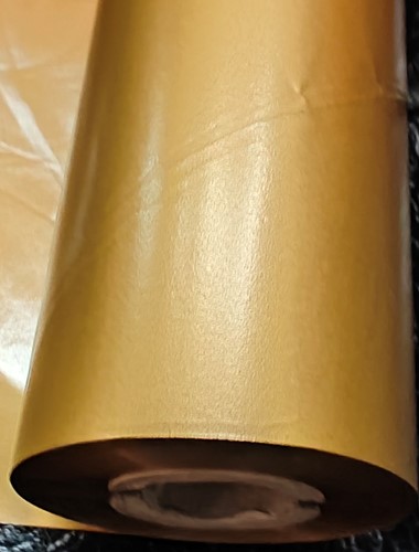 Inkt voor Lintprinters Transferfilm GWR 7GS MatGoud wax-resin 64mm breed 50 m lang Kleine kern voor lint en stickers