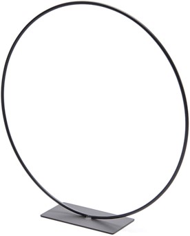 Frame Metalen ring op voet 25cm zwart Metalen frame ring op voet