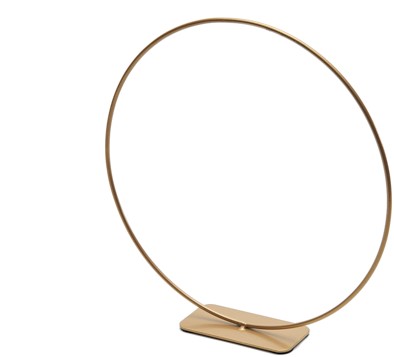 Actie Frame Metalen ring op voet 30cm goud Metalen frame ring op voet