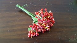 Besjes, blad, meeldraden Rood bundel 10 st Scrapbook/corsage