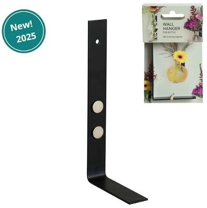 Haak met magneetjes voor fles aan wand Wall hanger w. 2 magnets for bottle
