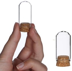 Mini Dome Ø2 h.4 cm set 12  stolpje met kurk voor geschenken [ zijn LEEG!]
