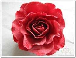 foam Rose Sophie 15cm. snow Red / DOOS12 voordeelpak