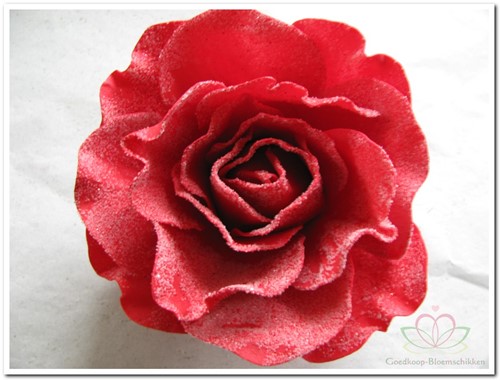 foam Rose Sophie 15cm. snow Red van E 19.79 voor E 9.99 / DOOS12 voordeelpak
