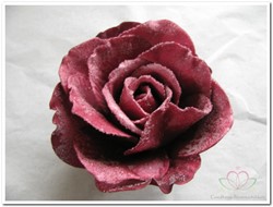 foam Rose Sophie 15cm. snow Burgundy Doos12 voordeelpak