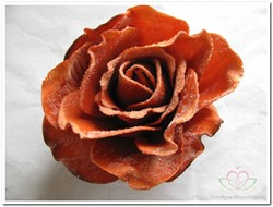 foam Rose Sophie 15cm. snow Roest Rusty  DOOS12 voordeelpak