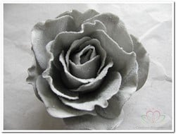 foam Rose Sophie 15cm. snow Grey  DOOS12 voordeelpak