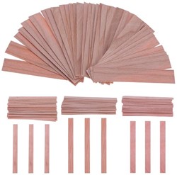 Navulling 50 houten lonten/pitten voor Wood wick candle pit  50 st