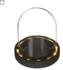 Actie Stolp met Led verlichting Black Bell 12 cm diameter 13.5cm hoog stolp met LED