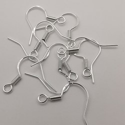 Oorbelhaakjes Zilverkleur Pakje +/- 100st open Oorbelhangers maken