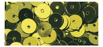 Pailletten, glad, 6mm °, ZB-zak Ó 1000 stuks. OlijfGroen Pailletten, glad, 6mm °,