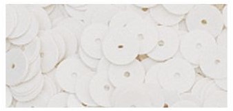 Pailletten, glad, 6mm °, ZB-zak Ó 1000 stuks. wit Pailletten, glad, 6mm °,