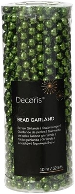 Actie Parelketting, 8 mm Dennengroen rol +/-10 m Parelguirlande voor bloemschikken, hobby en bruidsdecoratie