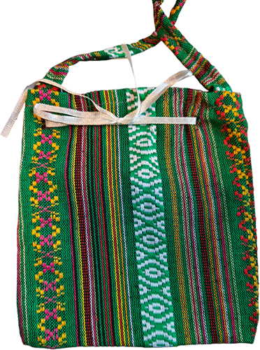 Pendelzakje Geluksbuidel Giftbag Bolivia pink 14*15cm / stuk met hengsel en koordje