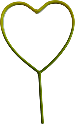 Metalen hart bijsteker pick diameter 7 cm Lime green Limoengroen Metalenframe Metal heart eenmalig op=op