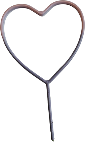 Metalen hart bijsteker pick diameter 7 cm Lila Metalenframe Metal heart  eenmalig op=op