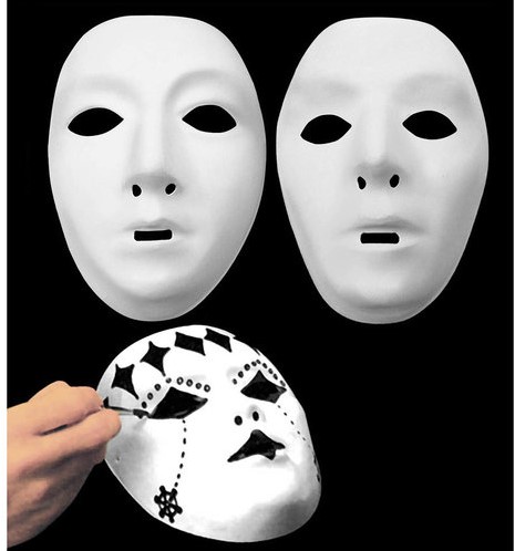 Plastic masker beschilderbaar wit