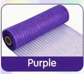 Decomesh Deco mesh voor kransen en inpakken Paars Purple rol Decomesh