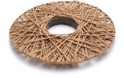 Krans plat frame Rope wreath flat 50cm plat frame omwikkeld met touw 