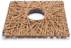 Plat Vierkant frame plat Rope square wreath flat 50cm plat frame omwikkeld met touw 