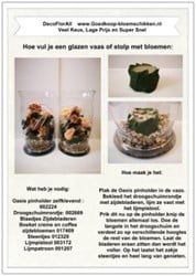 DIY Werkbeschrijving  Hoe vul je een glazen vaas of stolp Creatief bloemschikken of knutselen