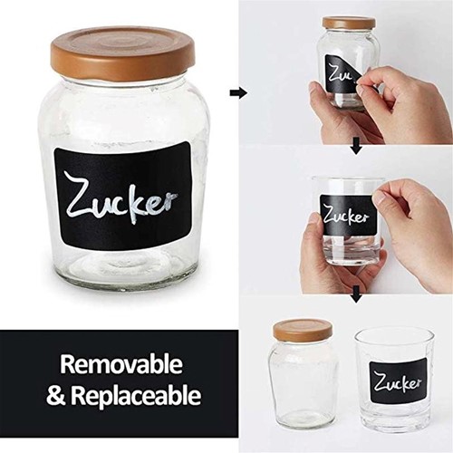 300 Stickers Labels Rol Schoolbord met gratis witte krijtstift rol etiketten 5.5*3.5cm Verwijderbaar en herbruikbaar-2
