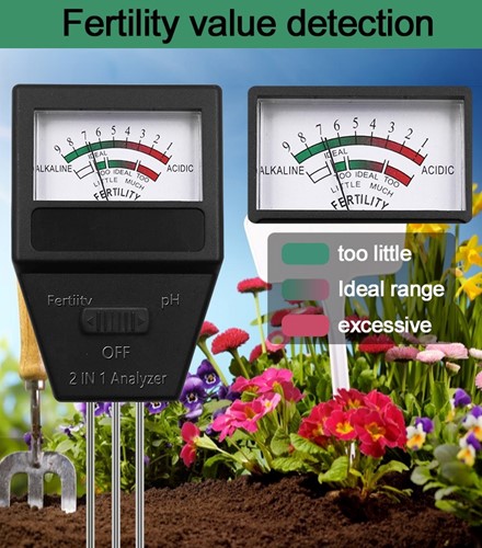 2 in 1 Ph waarde en bemesting meter hulp voor zaaien en stekken-2