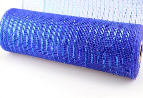 Decomesh Deco mesh Metalic voor kransen en inpakken Blauw Koningsblauw Decomesh
