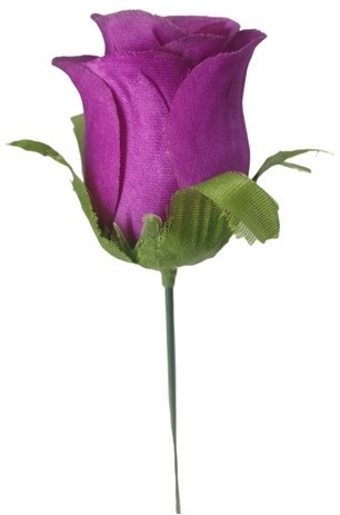 Actie ZijderoosPurple voor Corsage en Boeket op draad / stuk Purper, purple rozen