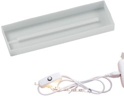 Siliconen Mal met Led verlichting Display Base Met Usb Licht   voor Epoxy Resin buitenmaat mal 15*5cm