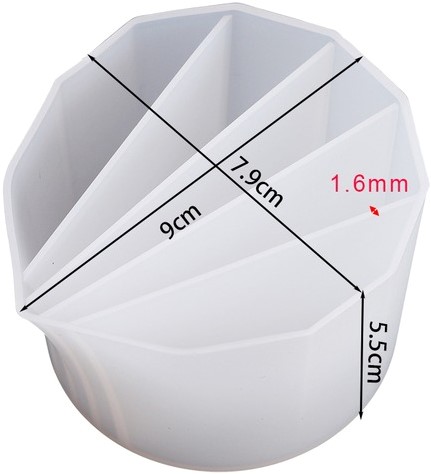 Siliconencup om Epoxy te mengen 5 vaks / st voor Epoxy Resin, Zeep, Kaarsen excl decoraties-2