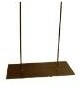 Metaalstaander Metalen pin standaard Sjaak Groot 2 pinnen  35cm Lang, 15cm Breed en 35 Hoog. onbehandeld zo van de smid