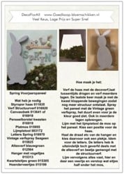 DIY Werkbeschrijving  Spring Voorjaarspaneel Creatief bloemschikken of knutselen