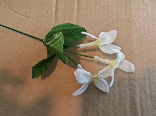 Corsage pick white kunst Stephanotus, 3 bloemen per stuk voor bruidsboeket of om corsage te maken