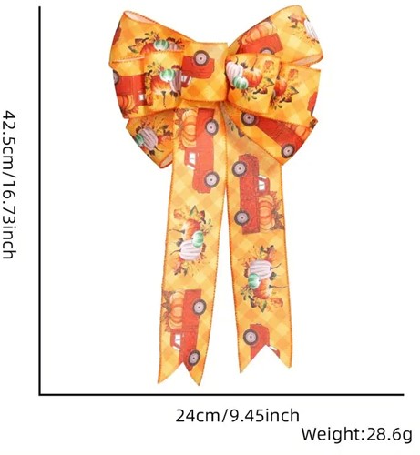 Halloween Strik Oversized strik voor deur of krans pompoenen en auto deurstrik