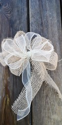 Autodecoratie Strik Jute en Wired organza 1 dag extra levertijd