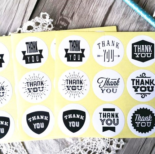 90 Stickers Labels Thank you assortiment 90 Stickers Labels Thank